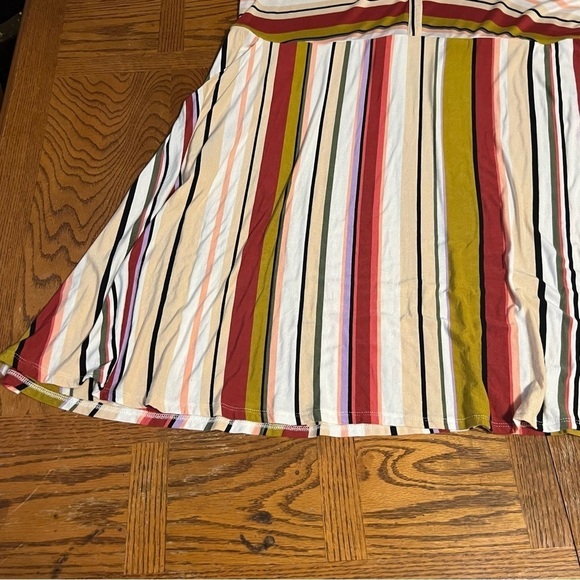 Torrid Super Soft Multi Stripe Collared Skater Dress Sz 3X Flowy Comfort - Picture 9 of 13